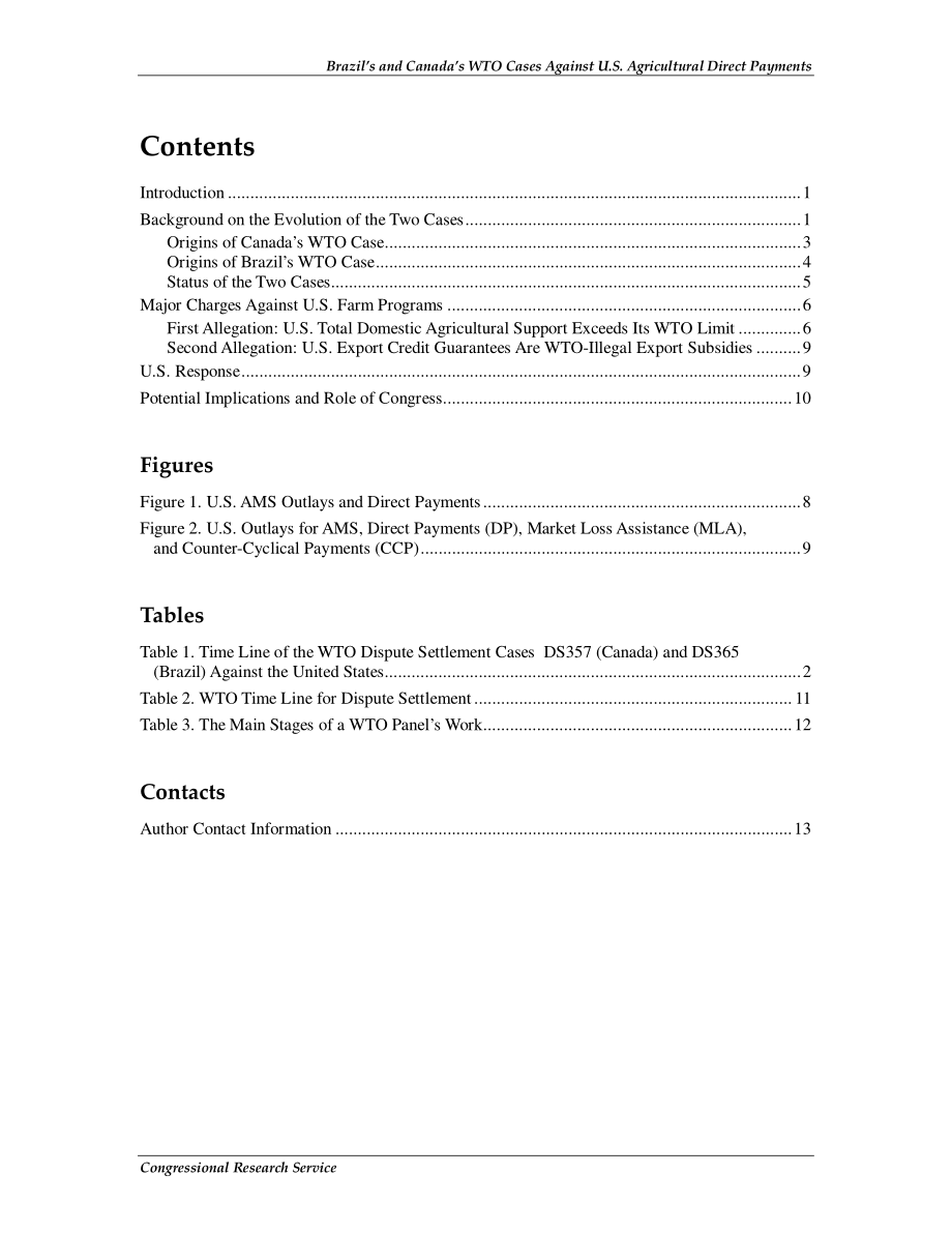 [20100127]RL34351_巴西和加拿大对美国农业直接支付的WTO案例.pdf_第3页