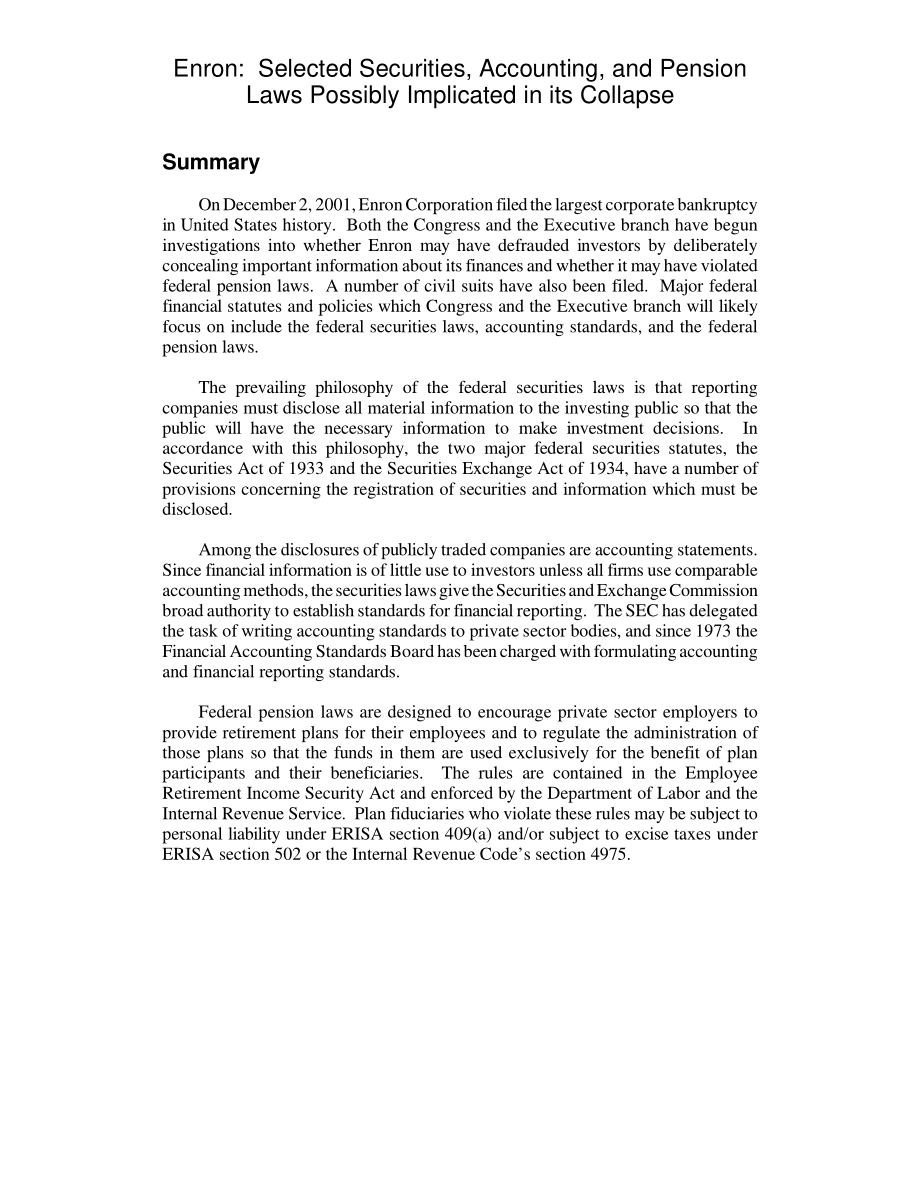 [20020116]RL31248_安然：某些证券、会计和养老金法律可能与其崩溃有关.pdf_第2页