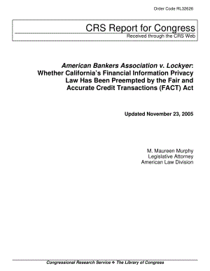 [20051123]RL32626_美国银行家协会诉洛克耶案：加利福尼亚州的金融信息隐私法是否已被《公平和准确的信贷交易（事实）法》所取代.pdf
