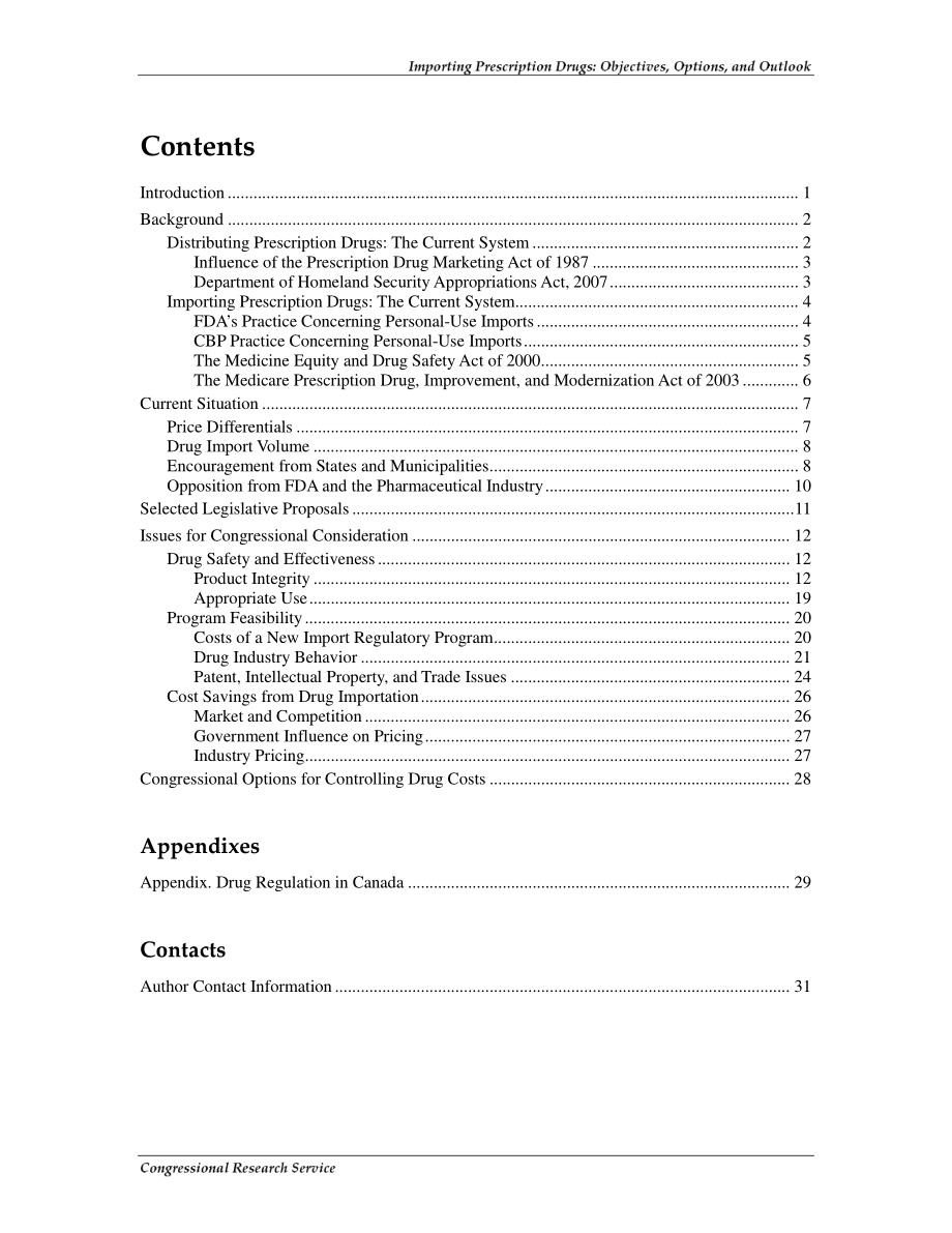 [20070126]RL32511_进口处方药：目标、选项和展望.pdf_第3页