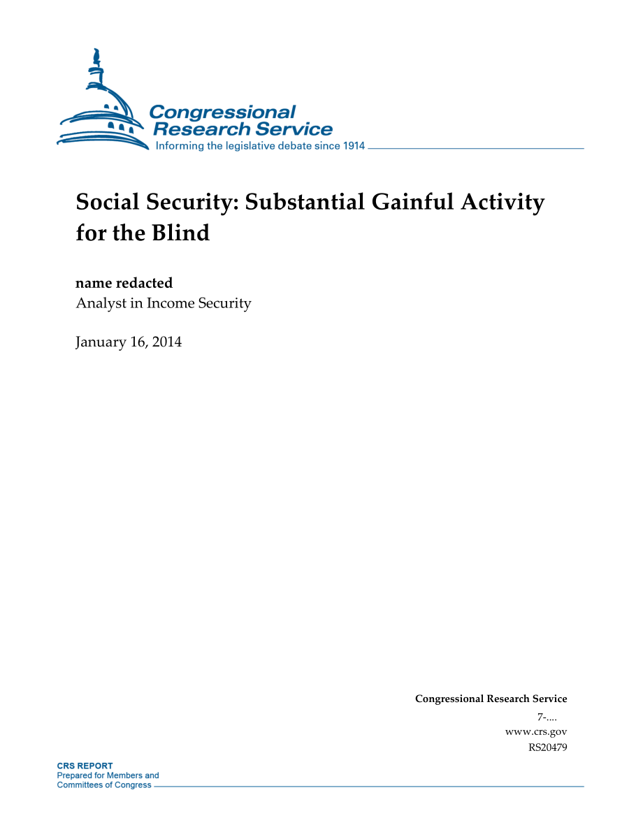 [20140116]RS20479_社会保障：为盲人提供大量有收益的活动.pdf_第1页