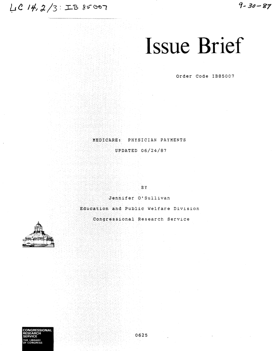 [19870624]IB85007_医疗保险：医生付款.pdf_第1页