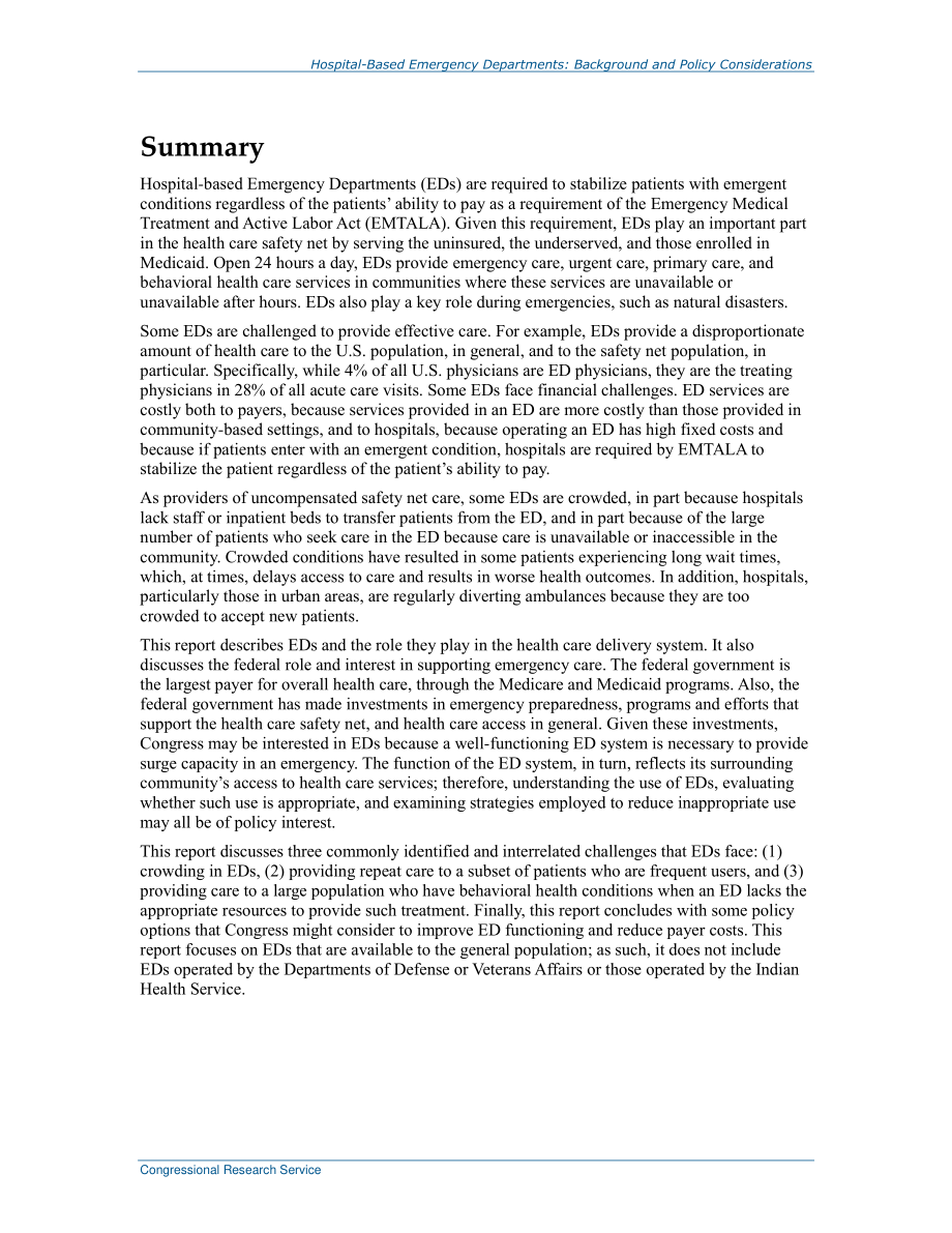 [20141208]R43812_医院急诊科：背景和政策考虑.pdf_第2页