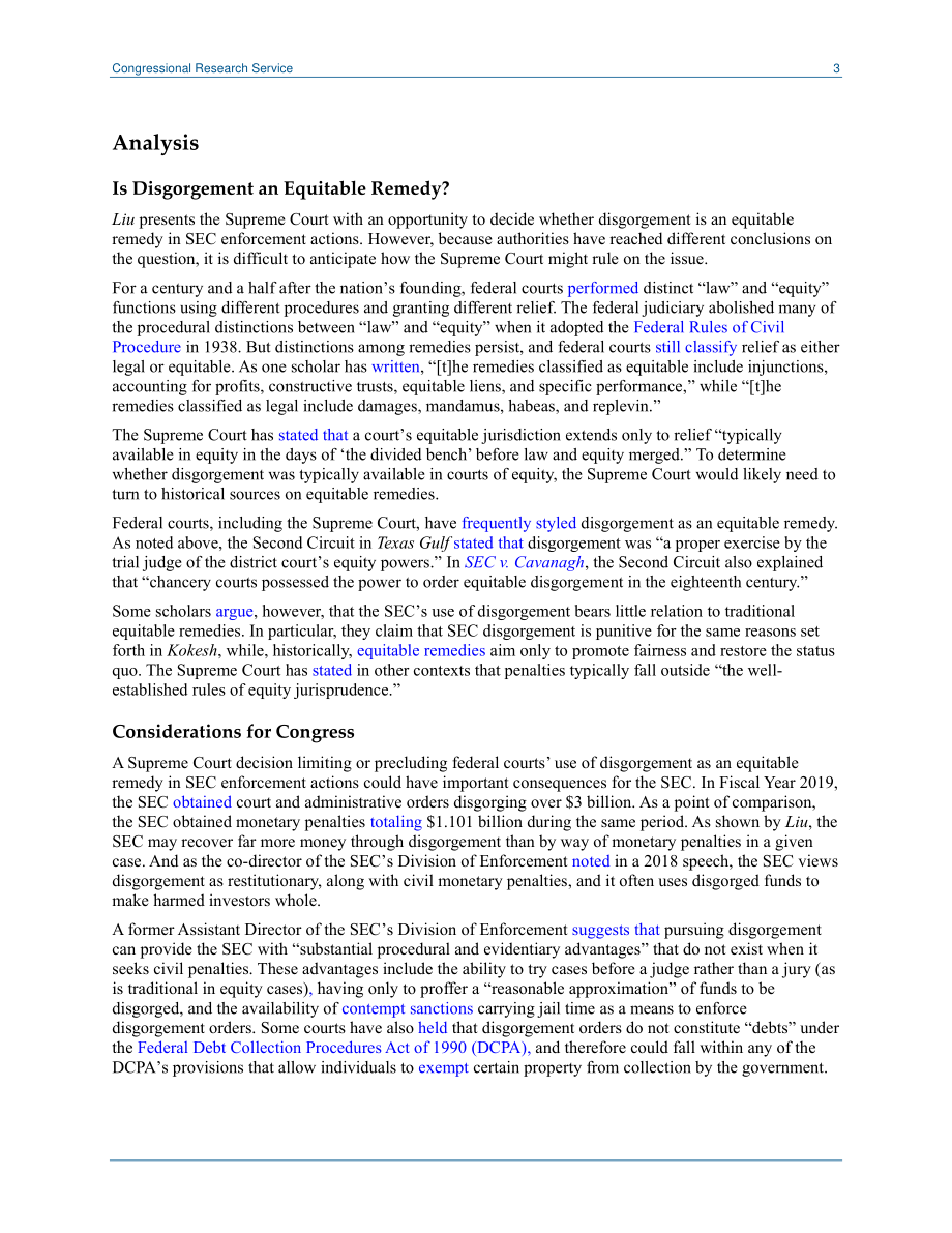 [20200309]LSB10409_刘诉SEC：美国最高法院将考虑在美国证券交易委员会的强制执行行动中剥夺财产是否是一种公平的补救措施.pdf_第3页
