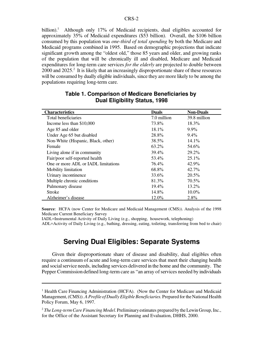 [20010726]RS20973_联邦和州整合急性和长期护理的举措.pdf_第2页