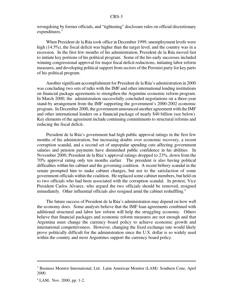 [20010112]RS20781_阿根廷：2000年的政治和经济状况以及与美国的关系.pdf_第3页