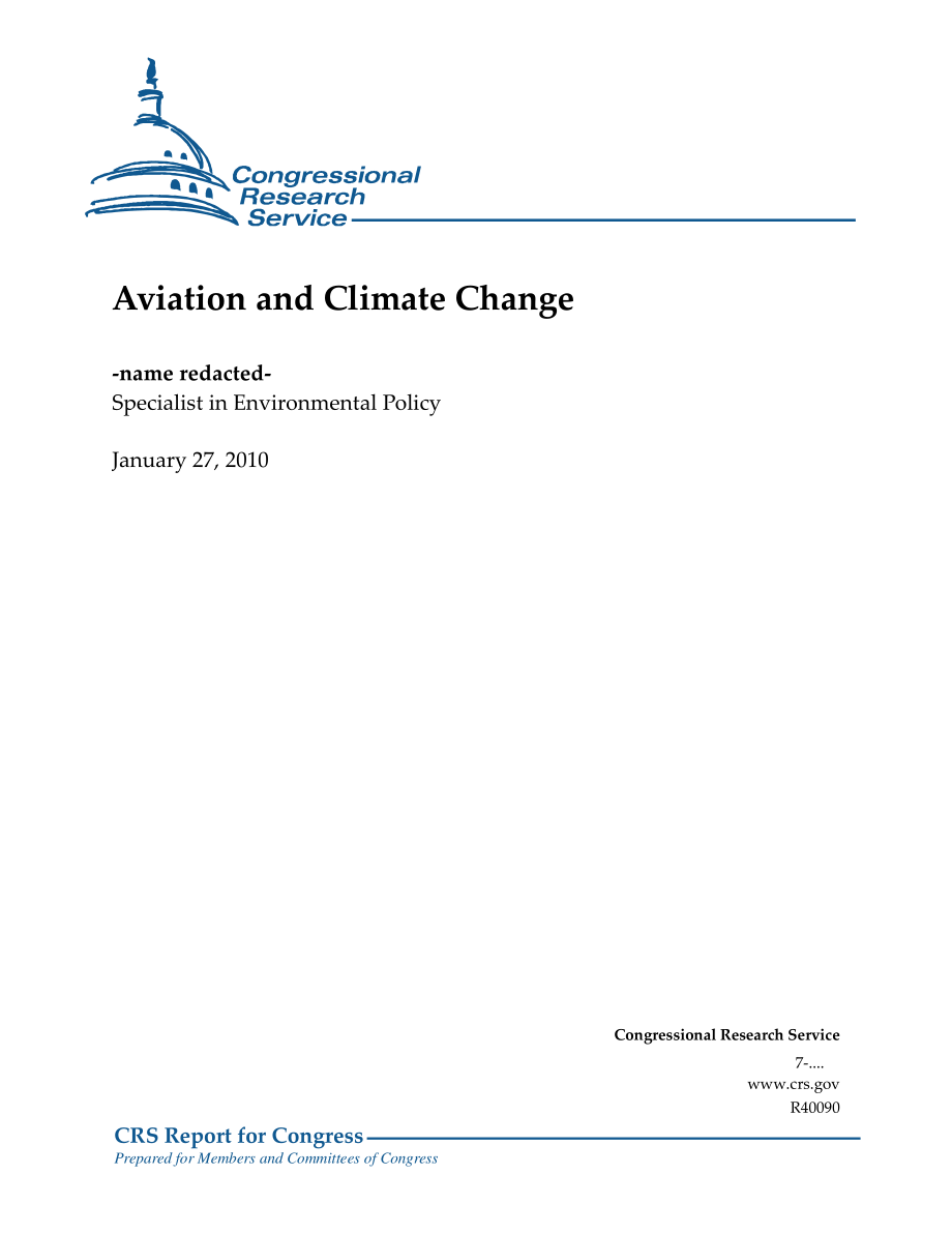 [20100127]R40090_航空和气候变化.pdf_第1页