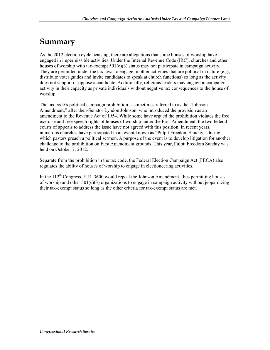[20121009]RL34447_教堂和竞选活动：税收和竞选融资法下的分析.pdf_第2页