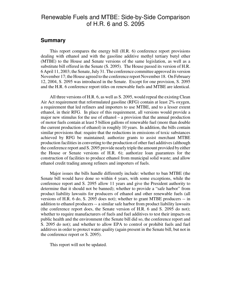 [20040317]RL31912_可再生燃料和MTBE：H.R.的并列比较6和S.2095.pdf_第2页