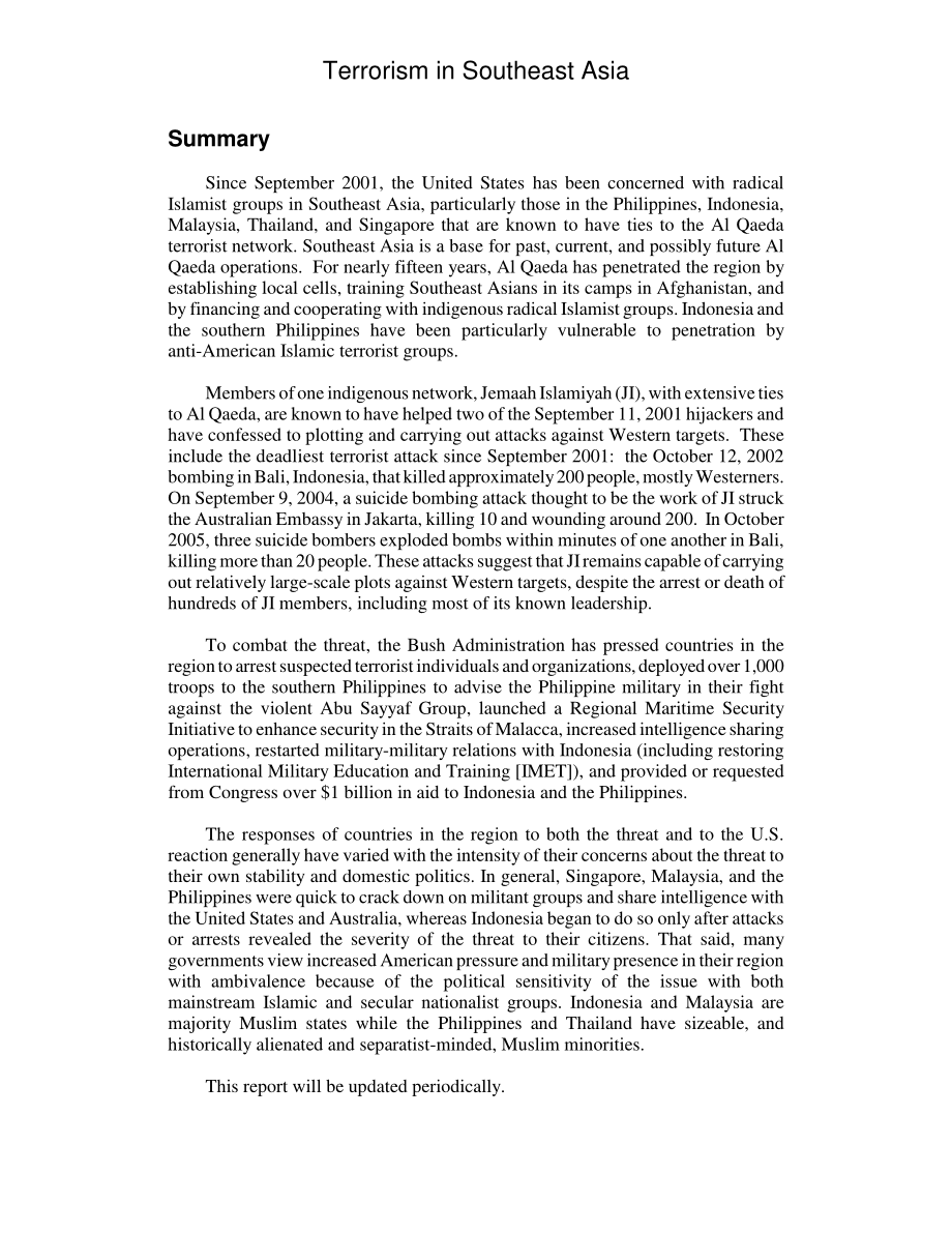 [20060214]RL31672_东南亚的恐怖主义.pdf_第2页