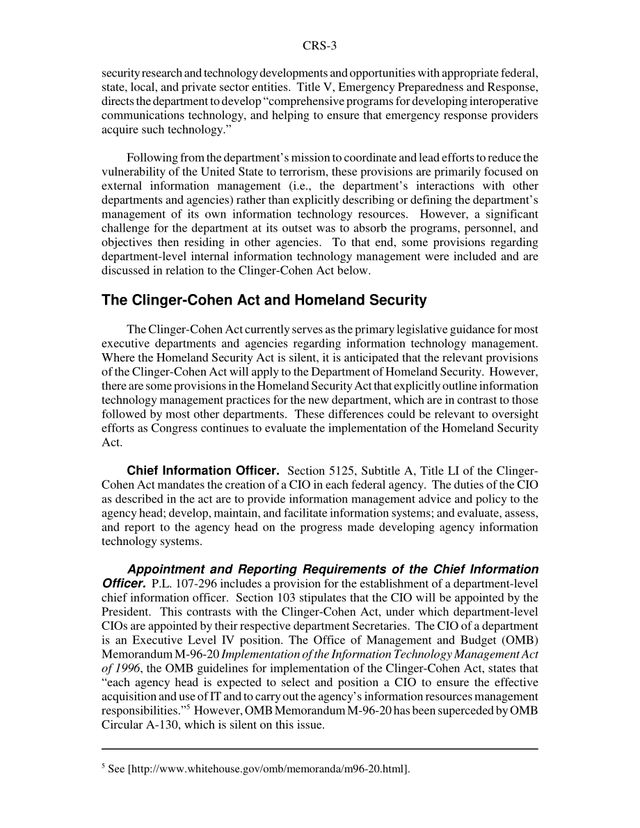 [20050607]RS21260_信息技术（IT）管理：《克林格-科恩法案》和《2002年国土安全法案》.pdf_第3页