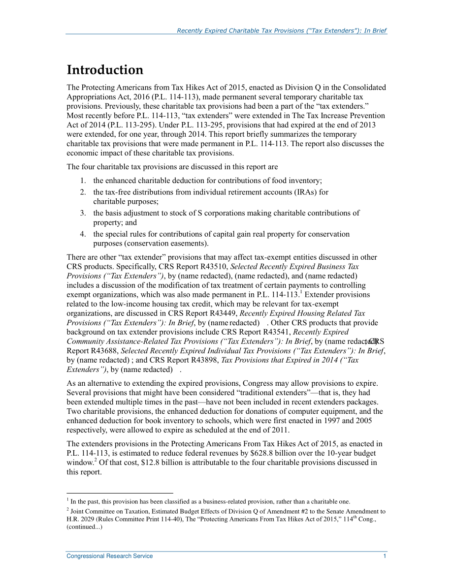 [20160115]R43517_最近到期的慈善税收规定（“税收扩展器”）：简言之.pdf_第3页