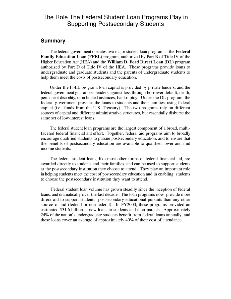 [20010312]RL30880_联邦学生贷款计划在支持专上学生方面的作用.pdf_第2页