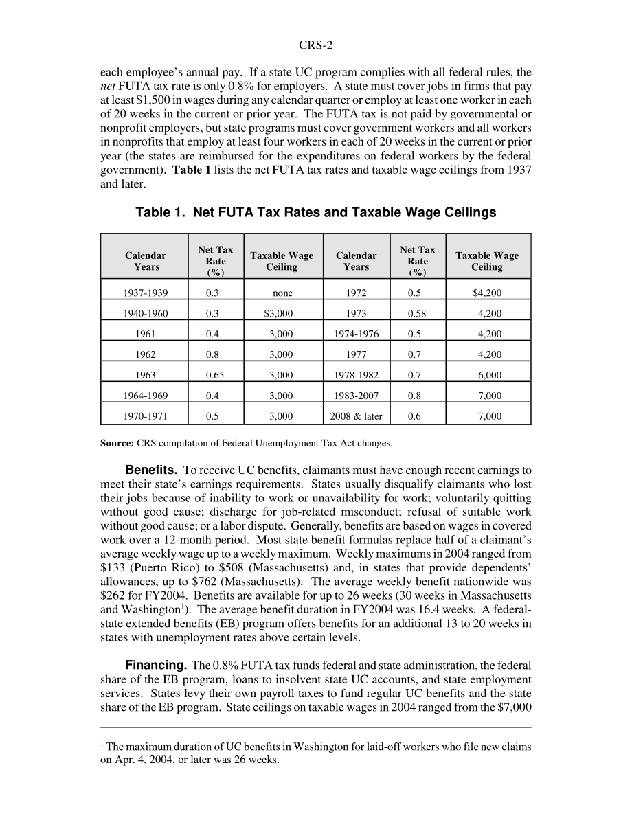 [20050127]95-742_失业救济金：第108届国会的立法问题.pdf_第2页