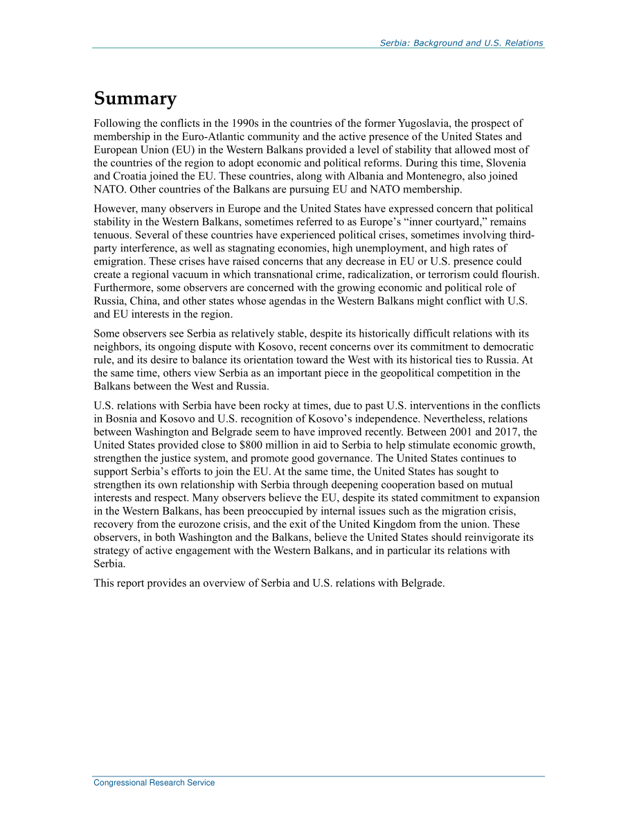 [20181116]R44955_塞尔维亚：背景和美国关系.pdf_第2页