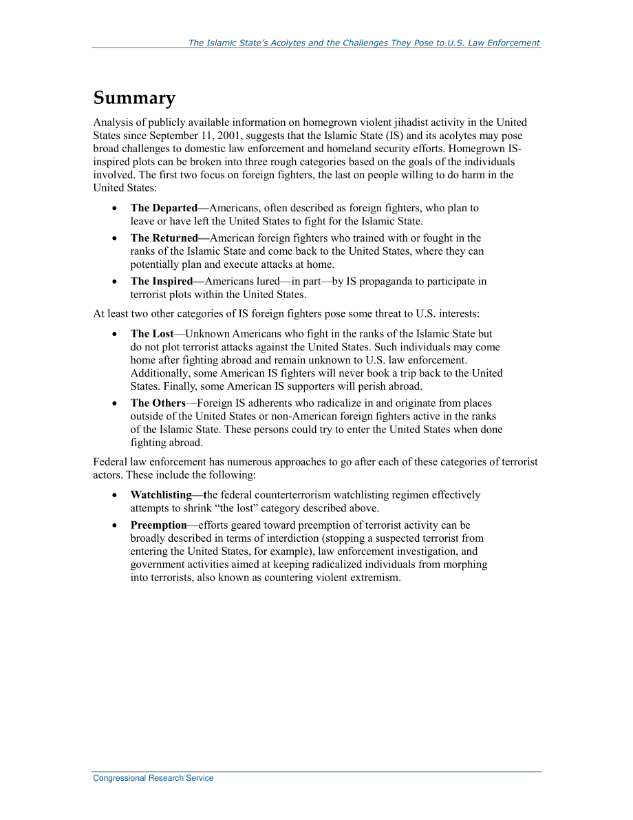 [20160419]R44110_伊斯兰国的追随者及其对美国执法的挑战.pdf_第2页