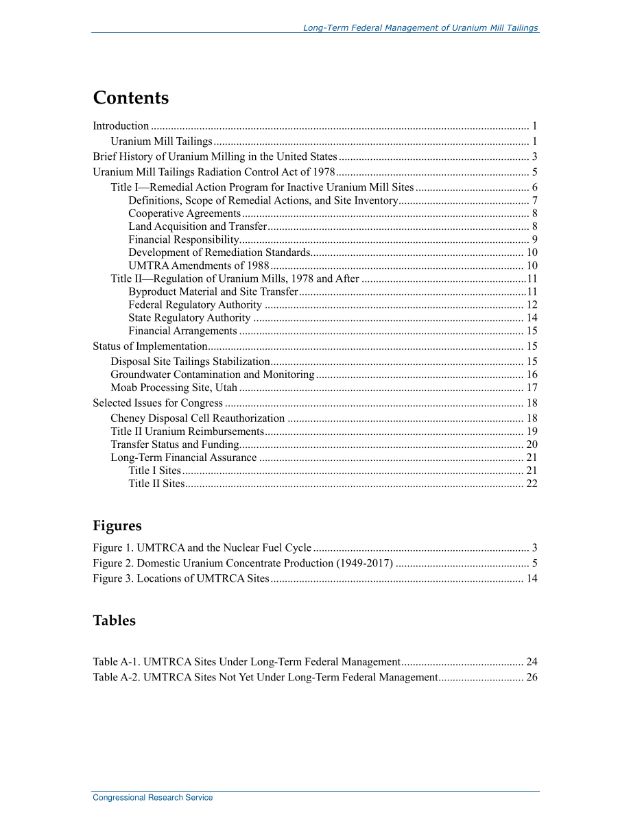 [20210222]R45880_铀厂尾矿的长期联邦管理：国会背景和议题.pdf_第3页