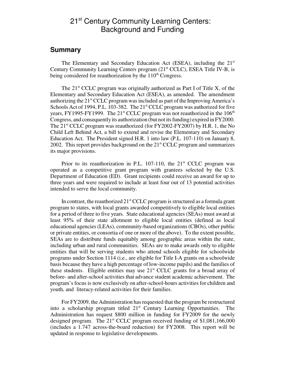 [20080205]RL31240_21世纪社区学习中心：背景和资金.pdf_第2页