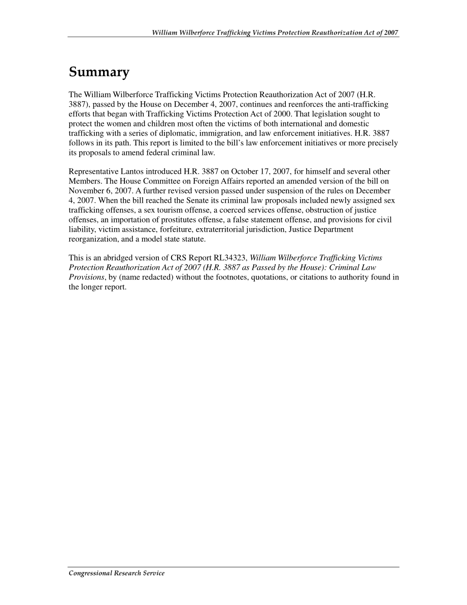 [20080116]RS22789_William Wilberforce《2007年贩运受害者保护再授权法案》（H.R.3887（经众议院通过）：简而言之刑事条款.pdf_第2页