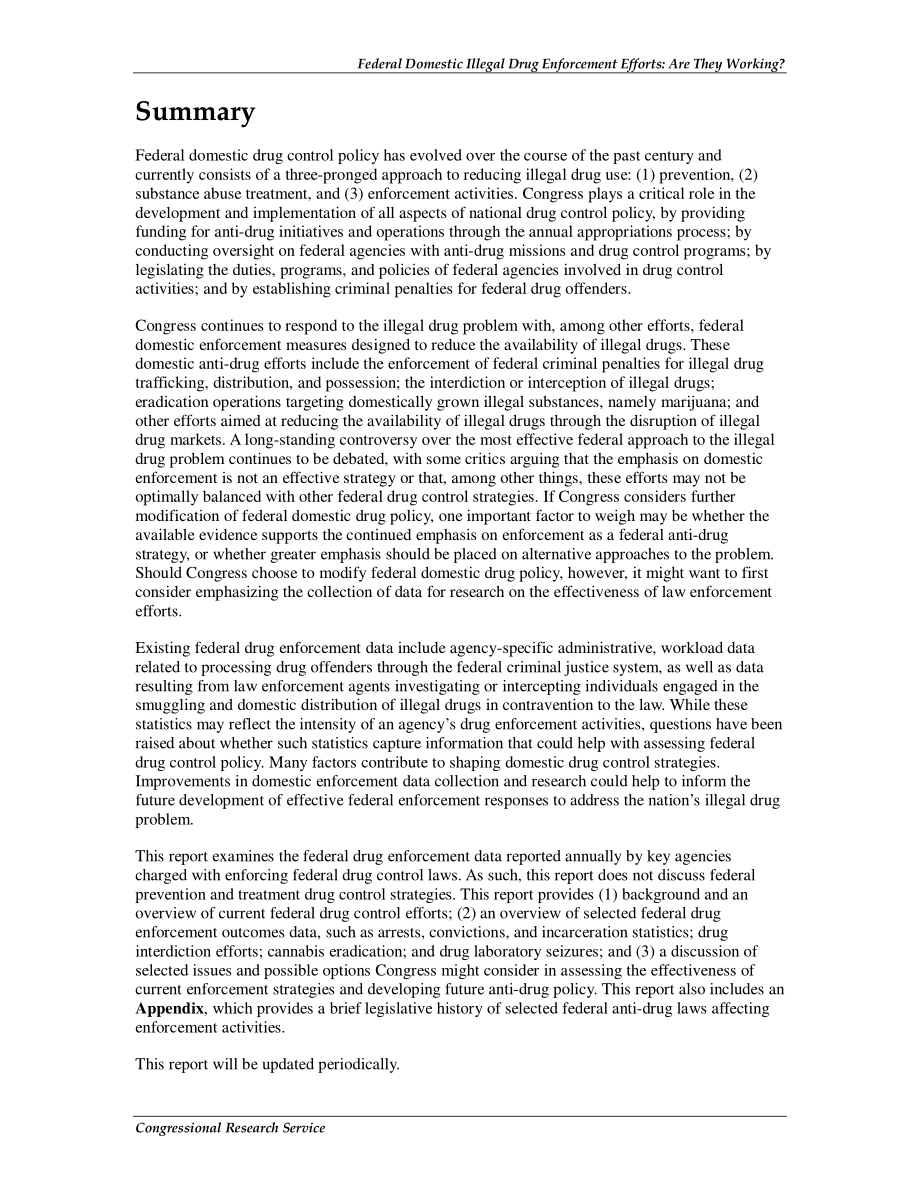 [20100127]R40732_联邦国内非法药物执法工作：他们在工作吗？.pdf_第2页