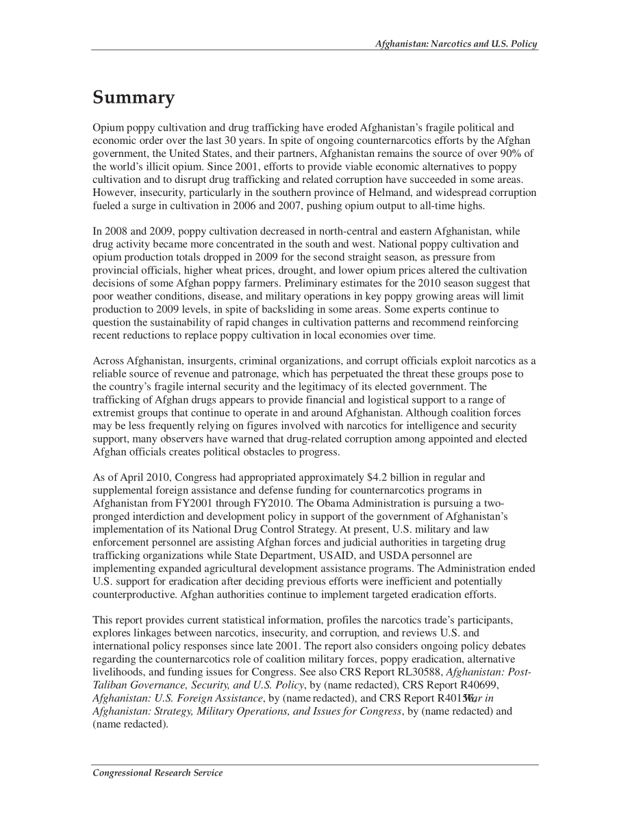 [20100715]RL32686_阿富汗：麻醉品与美国政策.pdf_第2页
