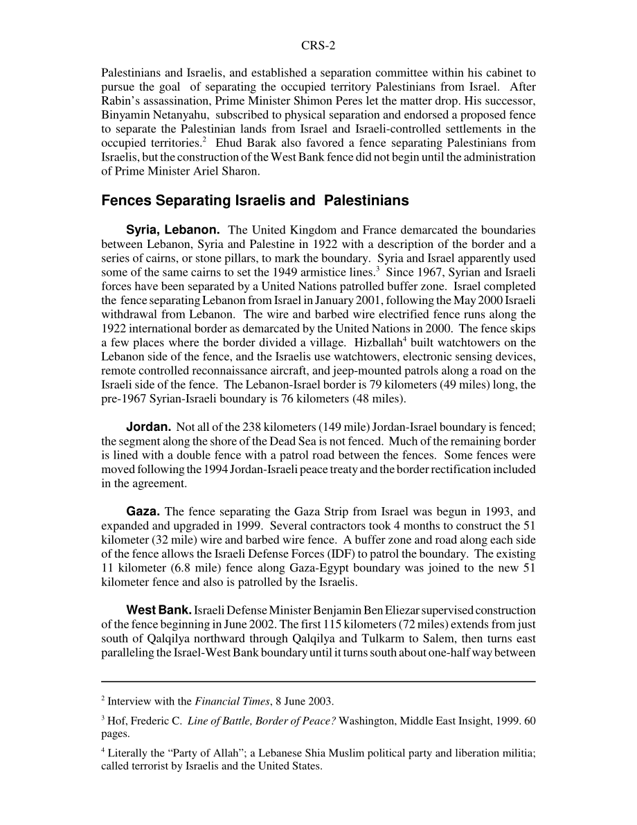 [20030801]RS21564_以色列的安全围栏将以色列与巴勒斯坦人分隔开来.pdf_第2页