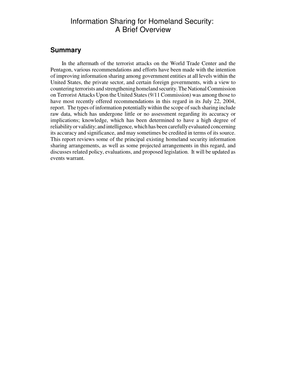 [20050110]RL32597_国土安全信息共享：简要概述.pdf_第2页