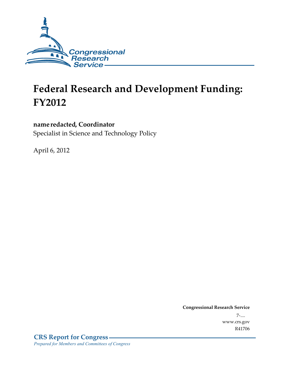 [20120406]R41706_联邦研发资金：2012财年.pdf_第1页