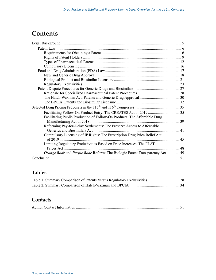 [20190404]R45666_药品定价和知识产权法：第116届国会法律概述.pdf_第3页