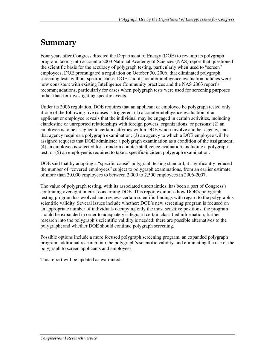 [20090209]RL31988_能源部使用测谎仪：国会议题.pdf_第2页