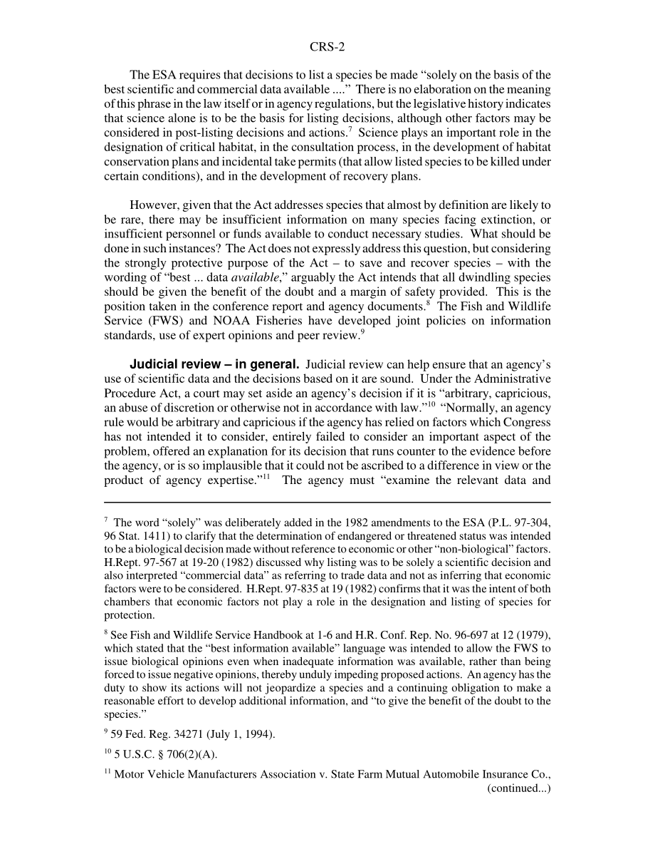 [20030716]RS21500_《濒危物种法案》（ESA）、“健全科学”和法院.pdf_第2页