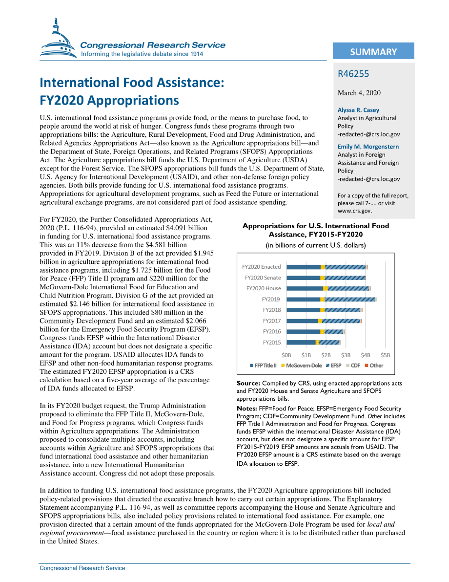 [20200304]R46255_国际粮食援助：2020财年拨款.pdf_第2页
