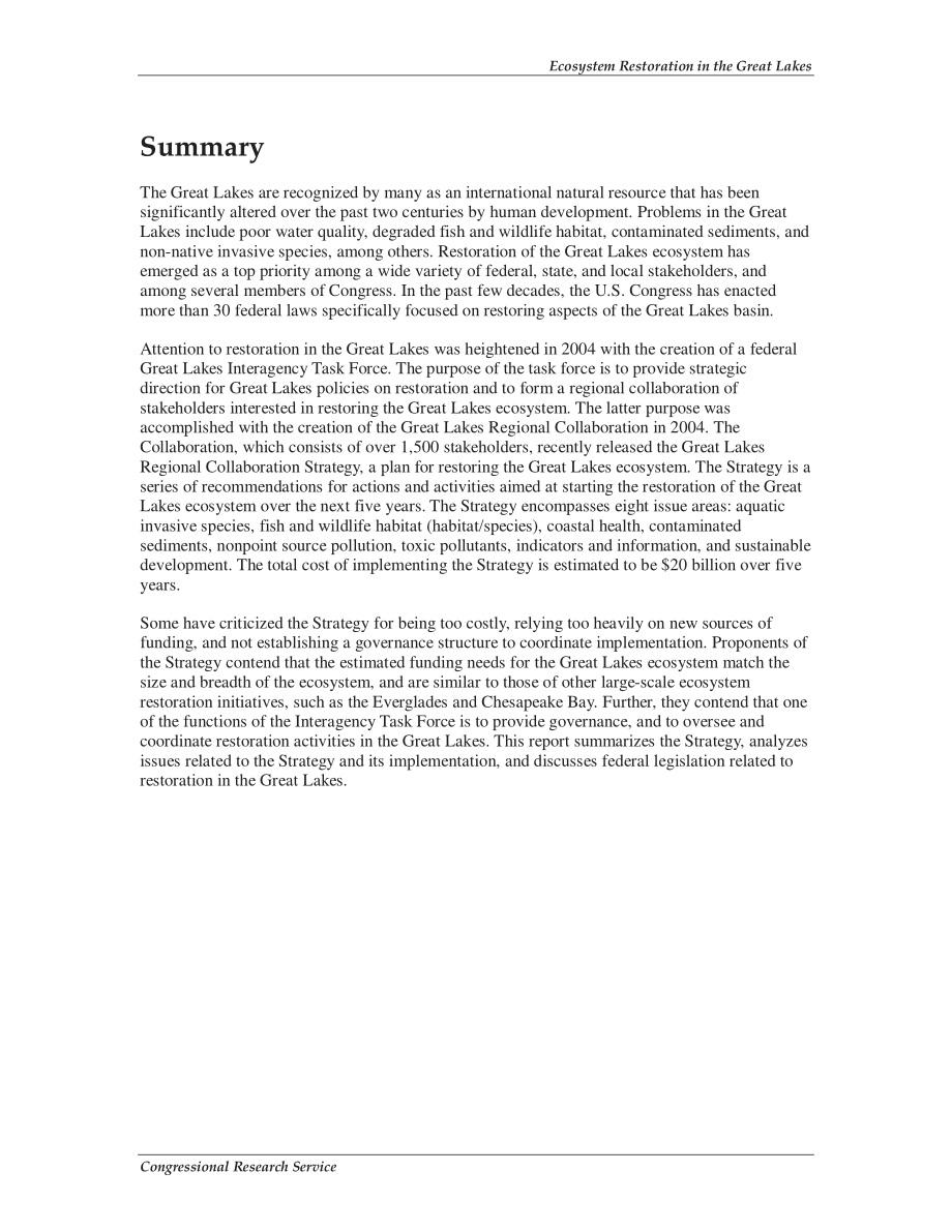 [20080130]RL33411_五大湖的生态系统恢复：大湖区区域合作战略.pdf_第2页