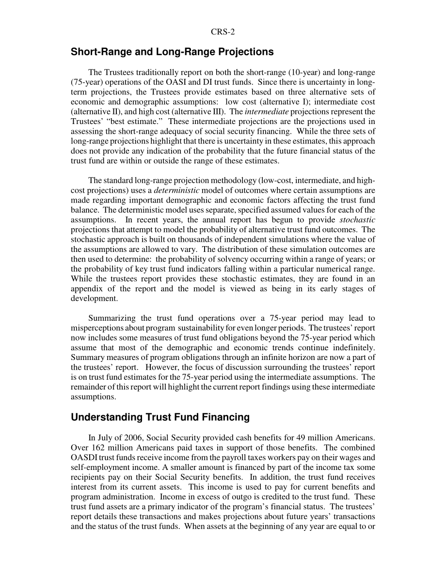 [20070130]RS22139_社会保障：计划偿付能力和预测摘要.pdf_第2页