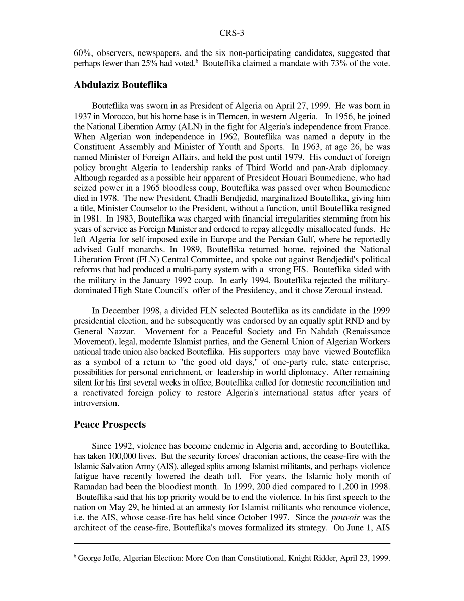 [19990824]RS20312_阿尔及利亚：新总统及其政策.pdf_第3页