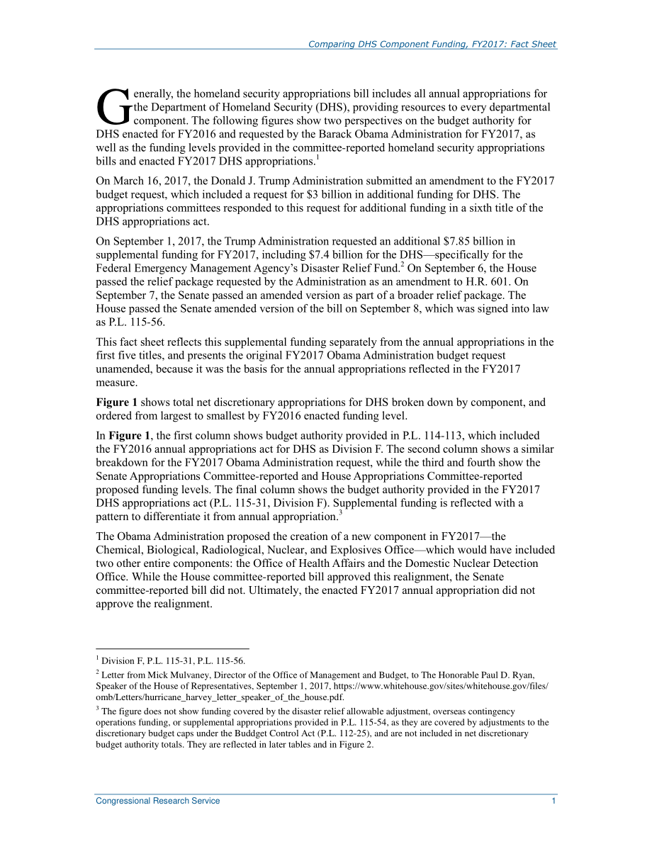 [20171006]R44611_比较2017财年DHS部分资金：情况说明书.pdf_第3页