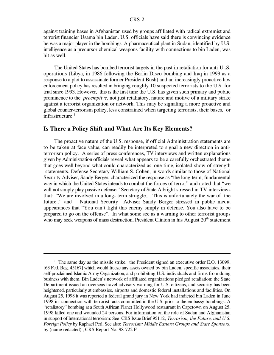 [19980901]98-733_恐怖主义：美国对肯尼亚和坦桑尼亚爆炸事件的反应：新的政策方向？.pdf_第2页