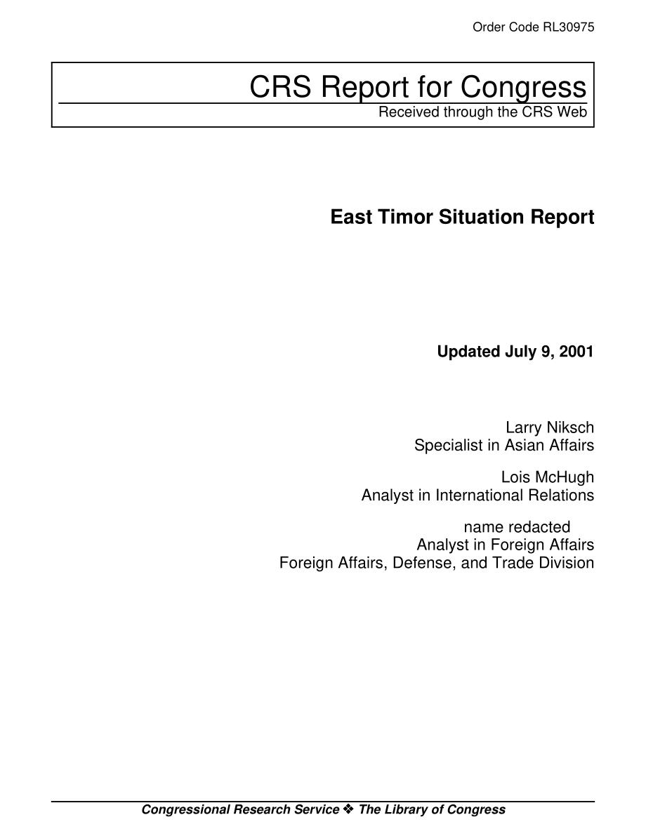 [20010709]RL30975_东帝汶局势报告.pdf_第1页