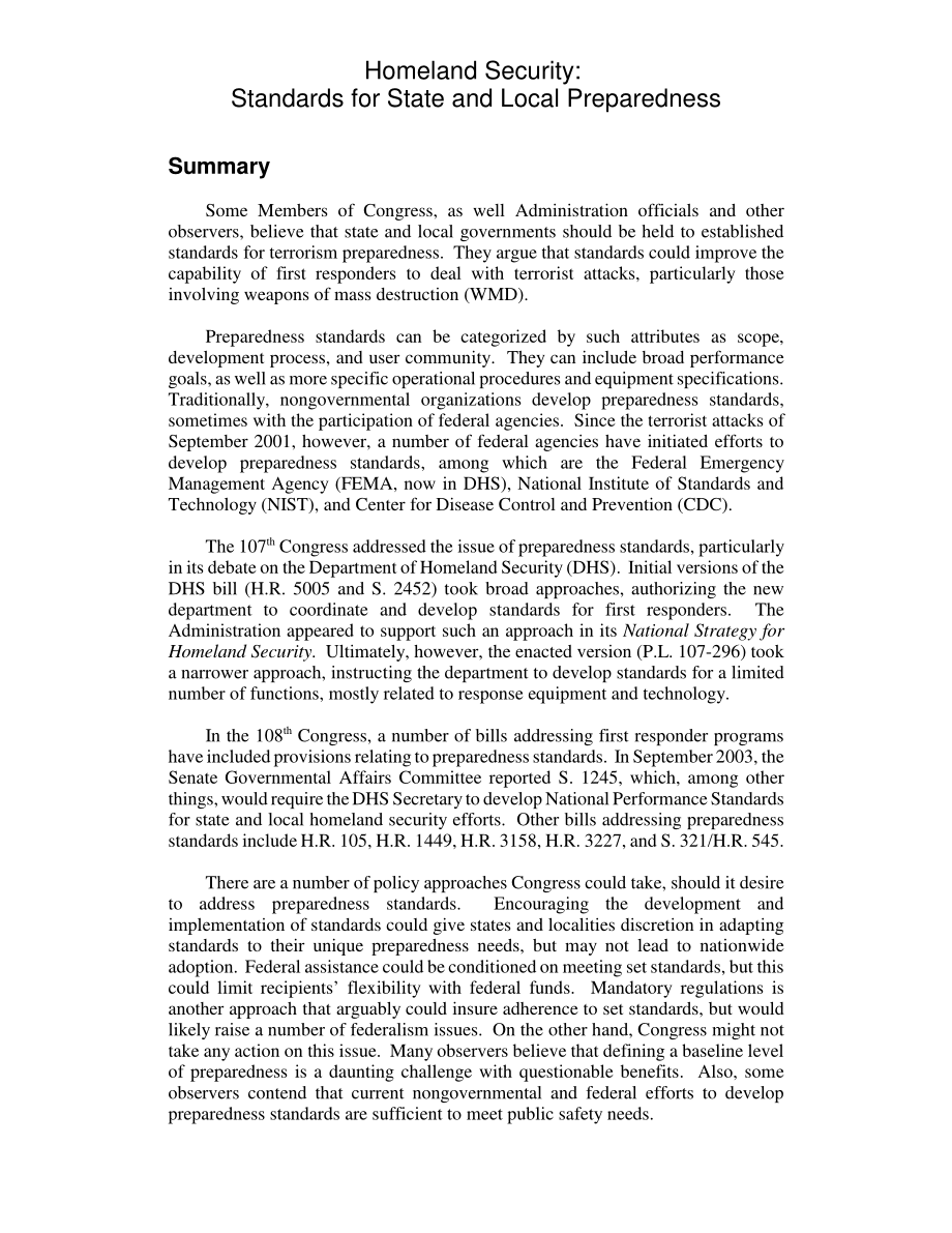 [20031008]RL31680_国土安全部：州和地方防备标准.pdf_第2页