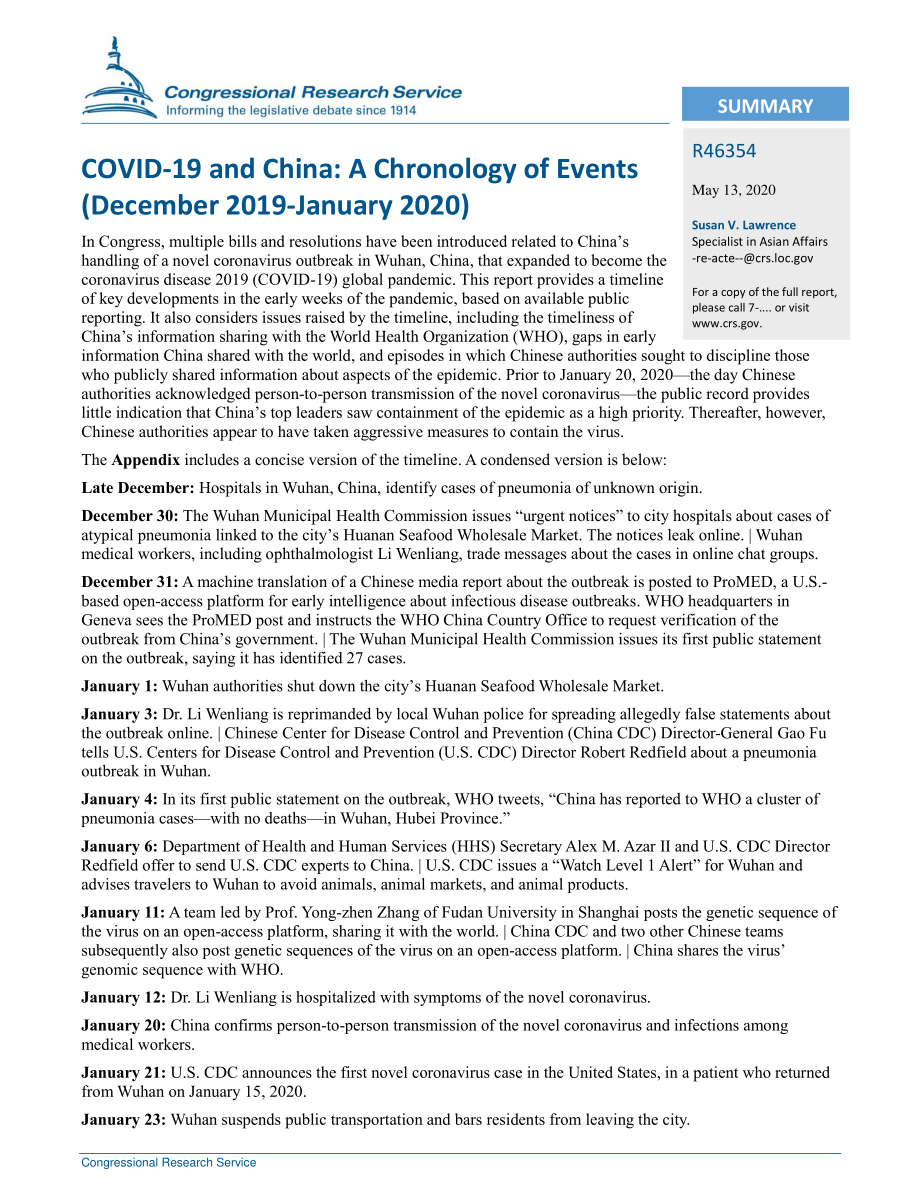 [20200513]R46354_2019冠状病毒疾病与中国：事件年表（2019年12月至2020年1月）.pdf_第2页