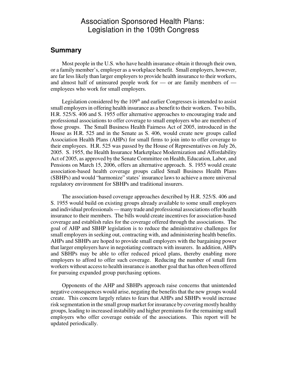 [20060329]RL31963_协会赞助的健康计划：第109届国会的立法.pdf_第2页
