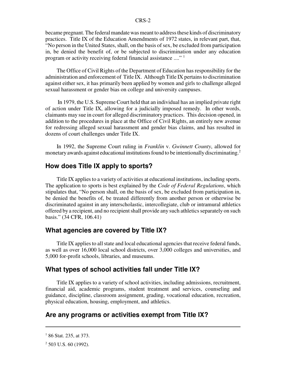 [20030303]RS20460_第九篇与体育中的性别偏见：常见问题解答.pdf_第2页