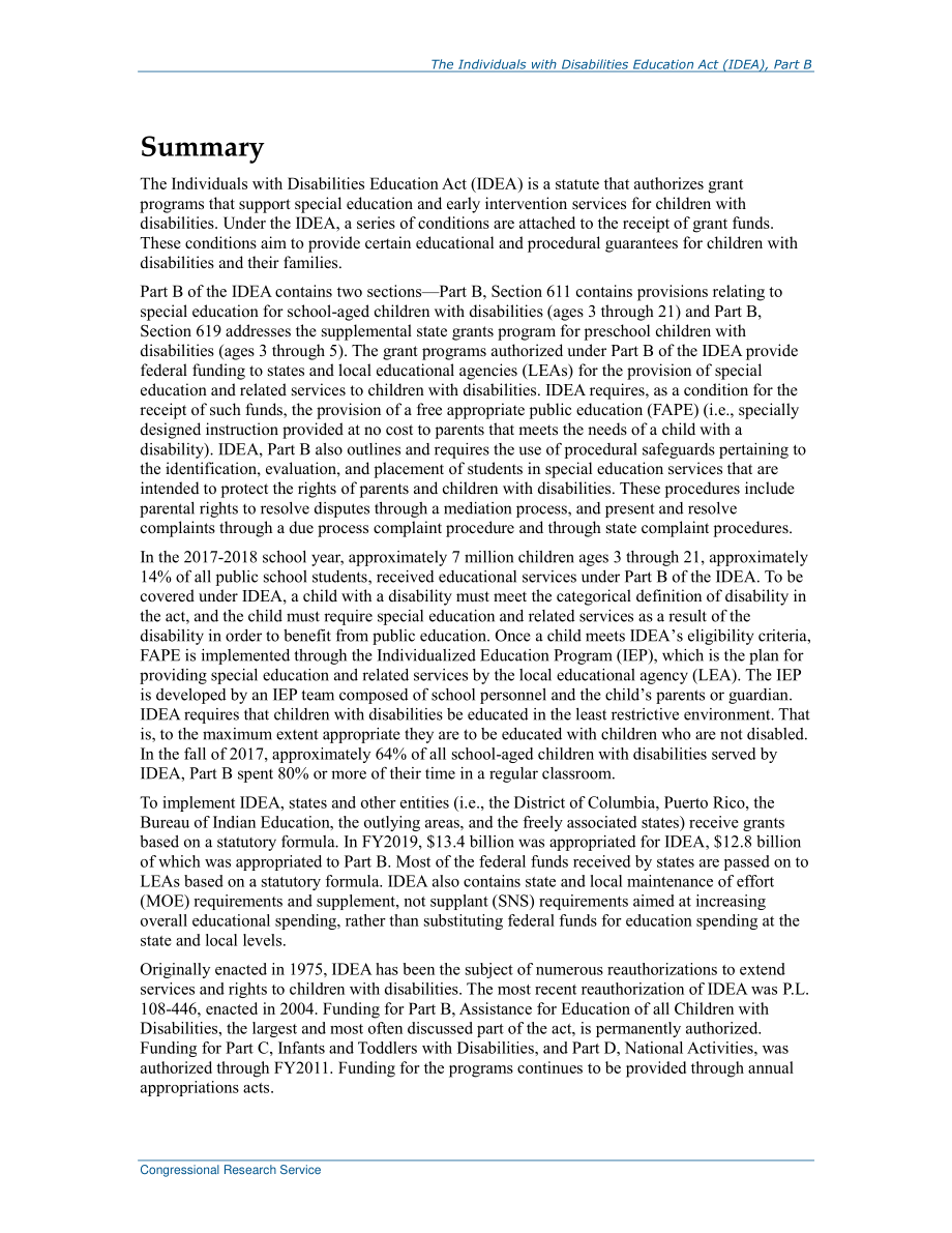 [20190829]R41833_《残疾人教育法》（IDEA）B部分：主要法律法规规定.pdf_第2页