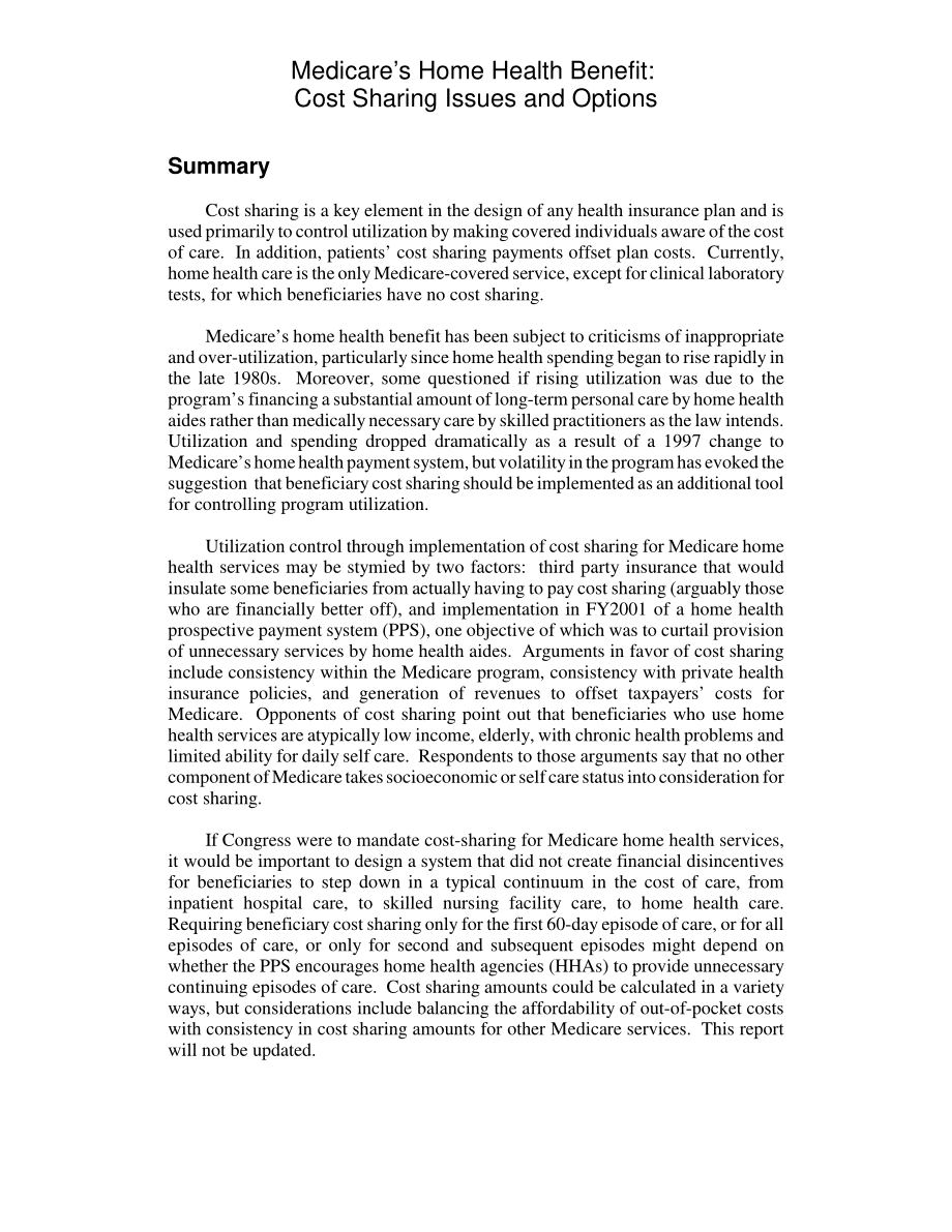 [20021030]RL31628_医疗保险家庭健康福利：成本分摊问题和选择.pdf_第2页