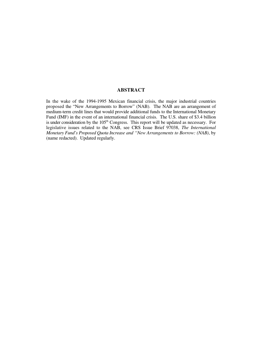 [19980824]97-468_国际货币基金组织提议的新借款安排（NAB）：概述.pdf_第2页