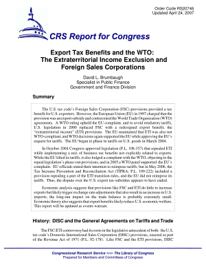 [20070424]RS20746_出口税收优惠与WTO：域外收入排斥与外国销售公司.pdf