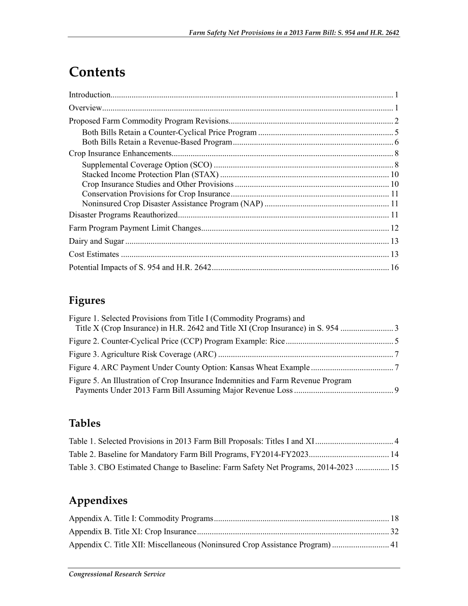 [20131021]R42759_2013年农业法案中的农业安全网规定：S、 954和H.R.2642.pdf_第3页