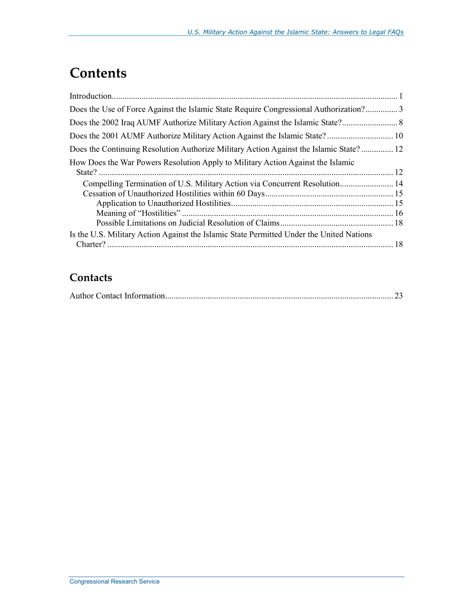 [20140925]R43720_美国对伊斯兰国的军事行动：常见法律问题解答.pdf_第3页