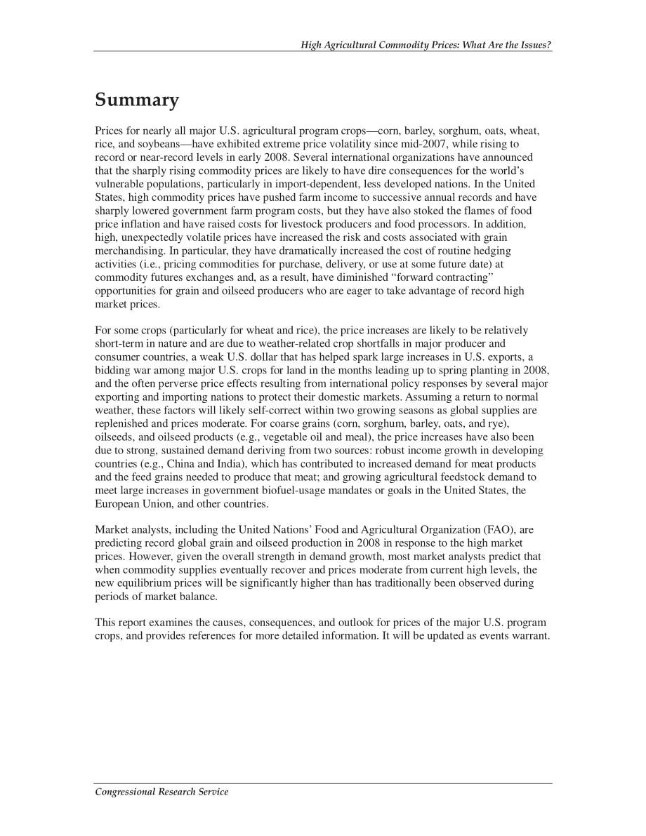 [20080529]RL34474_农产品价格高：问题是什么？.pdf_第2页