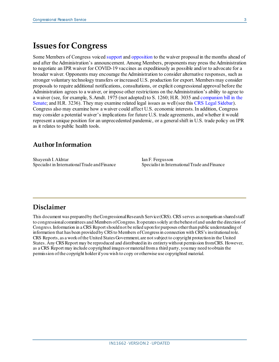 [20210604]IN11662_潜在的WTO TRIPS豁免和2019冠状病毒疾病 .pdf_第3页